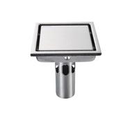 Siphon de sol pour salle de bain Drain de déchets sol carré, insert carrelage, grilles salle bains, drain douche, égouttoir à grand débit en acier inoxydable(Style3-11x11cm)