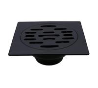 Siphon de sol pour salle de bain Drain de douche carré noir for salle bains, piège vidange sol en acier inoxydable, couvercle rond, filtre à cheveux(Type2)