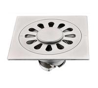 Siphon de sol pour salle de bain Drain de sol en acier inoxydable, 100x100mm, désodorisation, forme carrée, for salle bain, douche