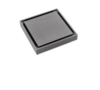 Siphon de sol pour salle de bain Drain de sol Invisible caché en laiton, 10x10cm, filtre salle bains, toilettes, égouts carrés(10x10 Metal Gray)