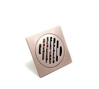 Siphon de sol pour salle de bain Filtre en laiton de Drain plancher d'eau salle bains 100x100 for la cuisine douche(Rose Gold)