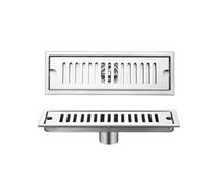 Siphon de sol rectangulaire en acier inoxydable avec filtre pour bonde de