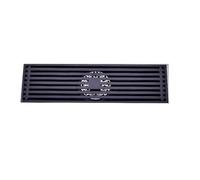 Siphon de Sol rectangulaire pour Salle de Bain, Tout en cuivre, Siphon de Sol linéaire pour Douche (argenté, 20 x 8 cm) (Noir 30 x 8 cm)