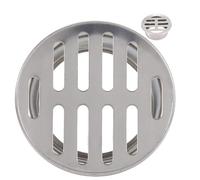 Siphon de sol Rond en Acier Inoxydable, 40-200mm Siphon de Sol Anti-Blocage pour Le Toit Extérieur, Grille de Vidange Encastrable à Grand Déplacement, Bonde de Douche(180mm)