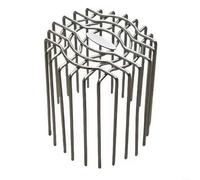 Siphon de sol rond en acier inoxydable à grande cylindrée pour balcon, gouttière, gouttière, protection en acier 304 argenté (90 mm)