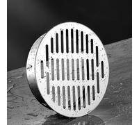 Siphon De Sol Rond En Acier Inoxydable, Couvercle De Drainage Amovible, Filtre De Grille D'égout Anti-Encrassement Pour Salle De Bain, Jardin, Terrasse(180mm/7.08in)