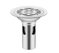 Siphon de sol rond en acier inoxydable de 10 cm sans odeur pour salle de bain et cuisine