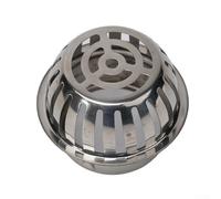 Siphon de sol rond en acier inoxydable pour balcon, toit et extérieur - Composant de gouttière anti-encrassement avec construction 304 robuste (Ø 110 mm)