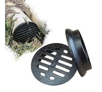 Siphon De Sol Rond En Fonte, Couvercle De Drain Amovible, Plaque De Caniveau Grilles De Drainage, Filtre De Drainage Extérieur Pour Terrasse Toit(83mm/3.26in)