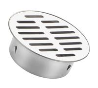 Siphon de Sol Rond Inox Enfichable ø40-200mm - Grille de Drainage ExtéRieure Anti-Blocage & Anti-Odeur pour Balcon, Cour, Jardin(110mm/4.3in)