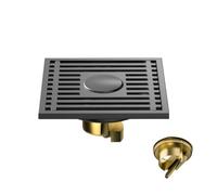 Siphon De Sol Siphon De Sol Invisible en Acier Inoxydable Gris Noyau Tout en Cuivre Salle De Bain Douche Machine À Laver Double Usage Grille Double Usage