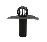Siphon de toit plat DN50 à DN150 avec attrape-feuilles - Joint de toit plat - Avec piège à feuilles, drainage de toit - En PVC rigide spécial (drain de toit DN150)