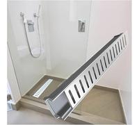 Siphon de tranchée avec grille - En résine - Pour cour, terrasse, patio - Design à bouton-pression - Durable et polyvalent - 100 x 15 x 20 cm