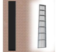 Siphon de tranchée d'extérieur en acier inoxydable avec couvercle de grille - 100,1 cm de long pour garage pour usage commercial/résidentiel, idéal pour le drainage de terrasse et de pavés (100 x 10