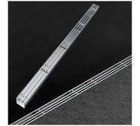 Siphon de tranchée mince avec grille métallique en acier inoxydable 304 pour garage, terrasse, allée, jardin - Mini système de gouttière (l x H 5,5 x 5 cm)