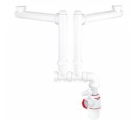 Siphon déporté pour évier 2 bacs WIRQUIN Neo Air 5079035 - Ø40mm