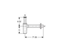 Siphon design autonettoyant pour lavabo - diamètre 32 mm GEBERIT