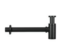 Siphon design Differnz Mix 5/4" avec tube mural et rosace noir mat SW696215