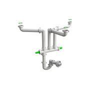 SIPHON D'ÉVIER DE CUISINE 3 BACS À FAIBLE ENCOMBREMENT SPACE 3