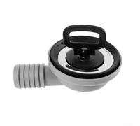 Siphon d'évier double couche pour camping-cars, caravanes et bateaux - Sortie de vidange en acier inoxydable avec double joint - Ouverture de 50 mm pour camping-car