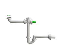 SIPHON D'ÉVIER DOUBLE ENTRÉE AVEC VIDANGE LATÉRALE DE L'APPAREIL SPACE CROSS 2