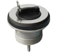Siphon d'évier en acier inoxydable de 63,5 mm pour bac à linge en marbre - Panier à déchets anti-encrassement avec joint en PVC et bouchon en polypropylène