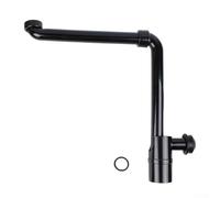 Siphon d'évier réglable de 3,8 cm pour économiser de l'espace (noir)