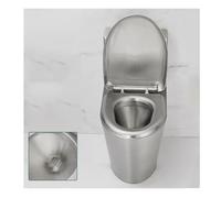 Siphon double chasse d'eau en acier inoxydable 304 haute efficacité économie d'eau toilettes monobloc antigel et anti-fissures pour maisons, rails à grande vitesse, métro (laiton, drainage mural)