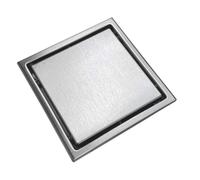 Siphon Douche Drain de Douche, Drain de Sol de Salle de Bain, Insert de carrelage, grilles de déchets de Sol carrées en Acier Inoxydable doré brossé(Brushed Nickel)