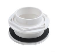 Siphon Douche Maille Corps PVC Résistant Rouille Siphon Douche(White)