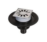 Siphon écoulement vertical - WEDI - FUNDO - DN 50 - Grille inox carrée 115x115 mm - Débit 0,80 L/s