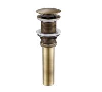 Siphon en P rond laiton for salle de bain, kit siphon réglable for lavabo avec bonde escamotable Pour Salle De Bain(Pop-up no overflow)