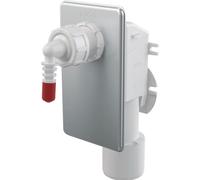 Siphon encastré Alcadrain pour l'égouttement des condensats, acier inoxydable DN40 et DN50 avec raccord de flexible