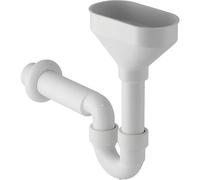 Geberit piège à odeurs coudé 152392111 Ø 40 mm, avec entonnoir ovale, pour appareils, blanc