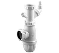 Siphon evier avec piquage lave-linge et trop-plein - - 75220000100