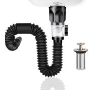 Siphon Evier Cuisine Evacuation Evier Anti-Odor, Résistant Aux Fuites, Anti-Bloquants, Flexible, Adapté À La Cuisine, À La Salle De Bain, Aux Égouts.