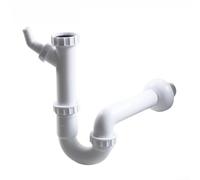 Siphon Évier Cuisine PP Anti-Odeur 40mm Siphon Évier Cuisine | Design en U, technologie scellement eau, pour gaz dangereux, plastique propre, pour idéal cuisine