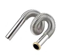 Siphon Evier Cuisine Tuyau de vidange Flexible en acier inoxydable 304, tuyau universel for évier, cuisine, salle bains, égouts, 80cm, piège S pour Lavabo de salle de bain