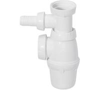 Wirquin Siphon réglable avec sortie machine à laver blanc 40 mm