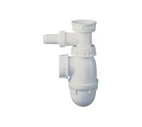 Siphon évier réglable avec prise pour mâchine à laver Ø40/49 - NF