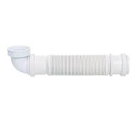 Siphon extra-plat d'évier WIRQUIN - Sans garde d'eau - Plastique - Synthétique - 1""1/2 (40x49) - Blanc
