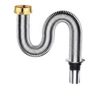 Siphon flexible en acier inoxydable pour les installations de vidange d'évier où le contrôle et la résistance à la chaleur sont des besoins fonctionnels critiques (100 cm)