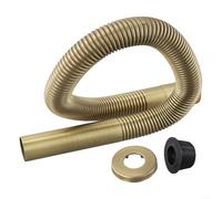 Siphon flexible en laiton pour évier de cuisine et salle de bain, 32 mm à 30 mm, réglable de 80 cm, finition laiton antique