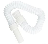 Siphon flexible pour lavabo de salle de bain, douche, évier de cuisine, siphon de type S, longueur réglable 34,5-78 cm, rallonge de vidange en plastique blanc
