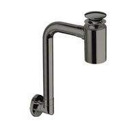 Siphon gain de place avec trop plein chromé noir brossé - CRISTINA ONDYNA BUS33375