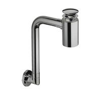 Siphon gain de place bonde u&d avec trop plein metal brosse - CRISTINA ONDYNA BUS33377