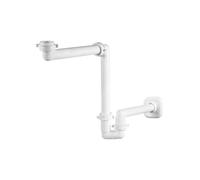 Siphon gain de place pour lavabo avec joint fixe