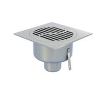 Siphon Inox - acier inoxydable brossé - Showerdrain Design 150x150 / horizontale - GD30mm ACO