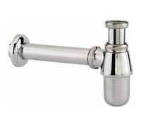 Siphon laiton chromé pour vasque - écrou 33 x 42 mm - à sortie murale VALENTIN