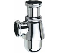 Siphon laiton pour lavabo ou bidet - NICOLL - 0501025 - Filetage 33/42 - Gris